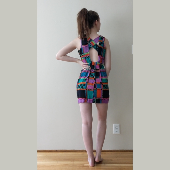 Abstract Print Mini Dress - Picture 1 of 3